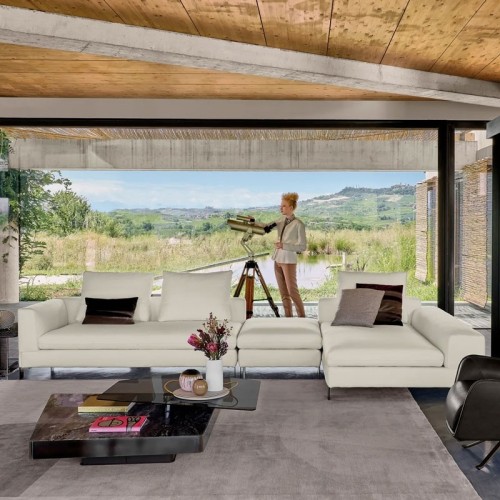 Brown Sugar Arketipo corner sofa with chaise longue