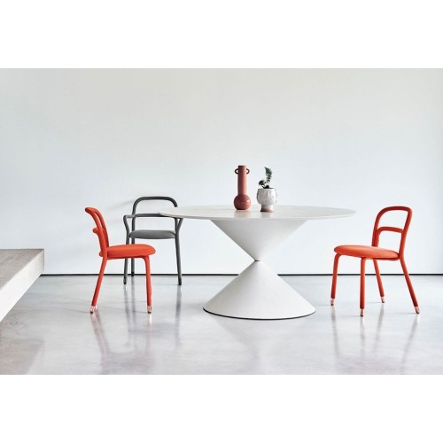 Clessidra Midj fixed table metal base