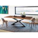 Nexus Midj fixed table with wooden top