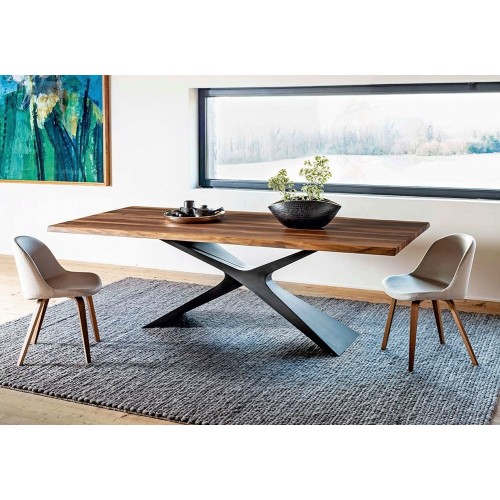 Nexus Midj fixed table with wooden top