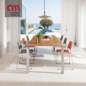 Akashi Midj extendable table with painted metal legs