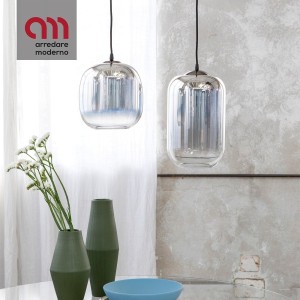 Amphora Tonin Casa suspension lamp with blown glass