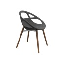 Lola Steel Wood Casprini Modern Armchair