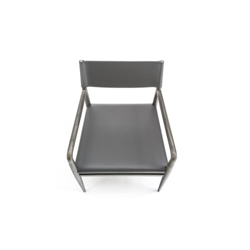 Ledermann light Enrico Pellizzoni chair with armrests