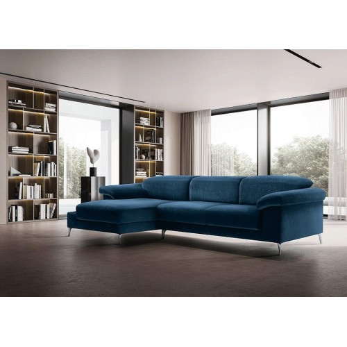 All In Felis sofa with chaise longue and adjustable headrest