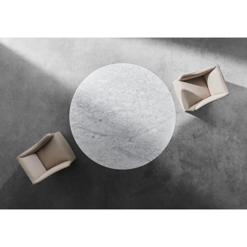 Gray Gervasoni round table, design dining table