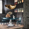 Gray Gervasoni round table, design dining table