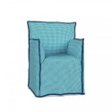 Ghost 25 Gervasoni upholstered chair with armrests