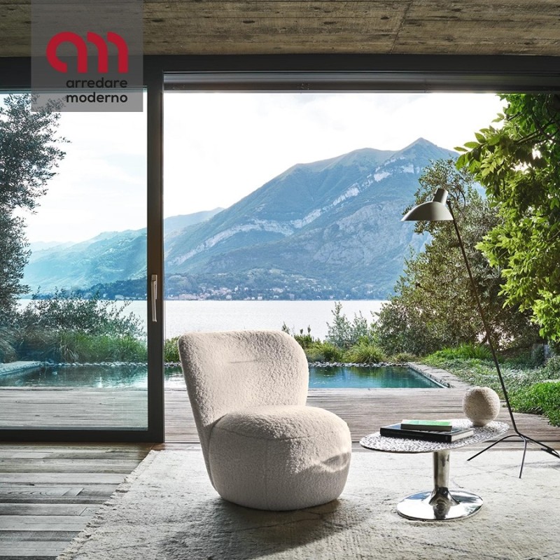 Loll 07 Gervasoni modern swivel armchair