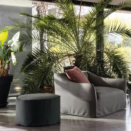 Brick Gervasoni upholstered ottoman