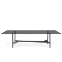 Agos Fiam rectangular table with painted metal base