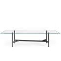 Agos Fiam rectangular table with painted metal base