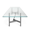 Agos Fiam rectangular table with painted metal base