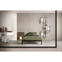 Aluminium Bed MDF Italia with or without headboard