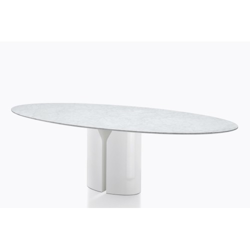 NVL Table MDF Italia with marble top