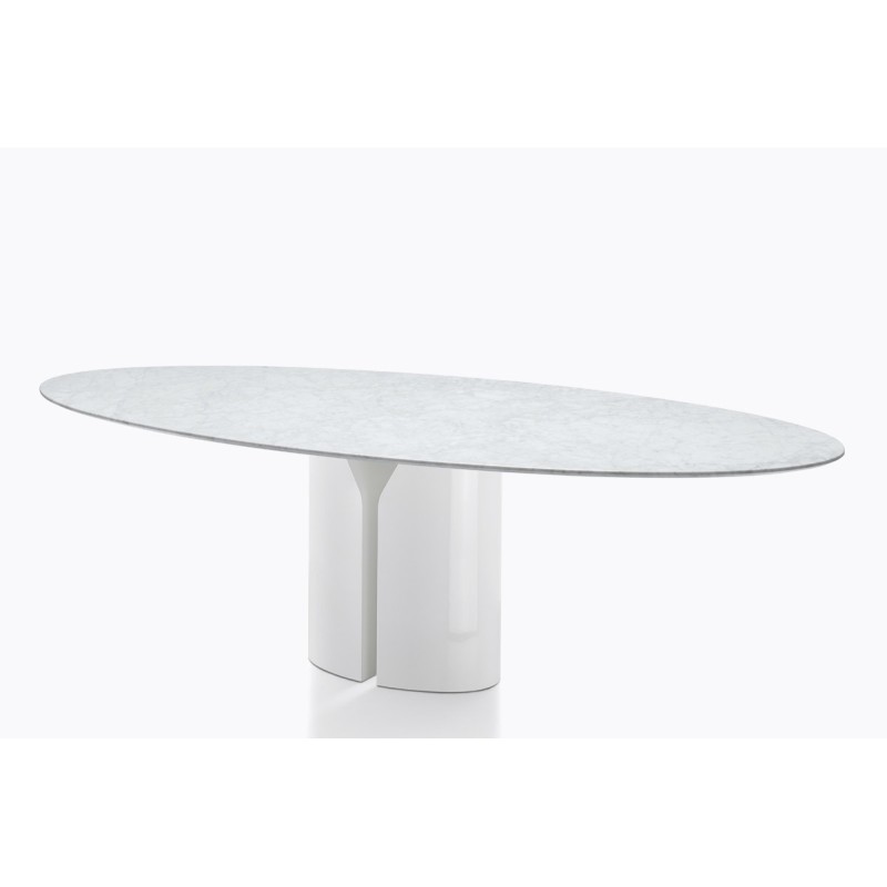 NVL Table MDF Italia with marble top