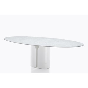 NVL Table MDF Italia with marble top