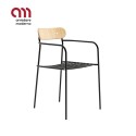 Ùti wooden back with arms Infiniti Design Chair