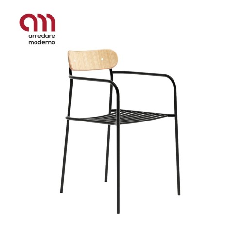 Ùti wooden back with arms Infiniti Design Chair