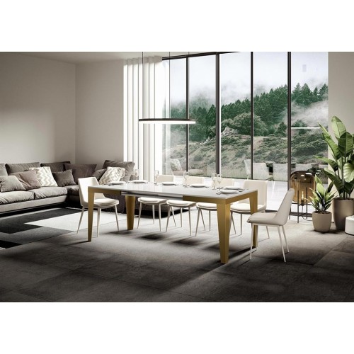 Flame Evolution Itamoby Table with gold frame