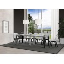 Flame Itamoby extendable table with anthracite loom
