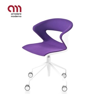 Kicca Kastel 4 legs swivel office chair with castors-gaslift