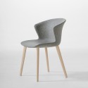 Kicca Plus Kastel upholstered wooden legs chair