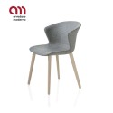 Kicca Plus Kastel chair with wooden legs