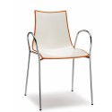 Zebra bicolor Scab chair with armrests