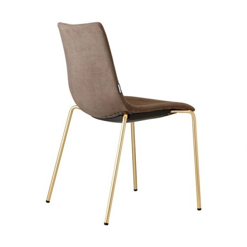 Zebra Pop Scab Chair satin brass frame