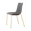 Zebra Pop Scab Chair satin brass frame