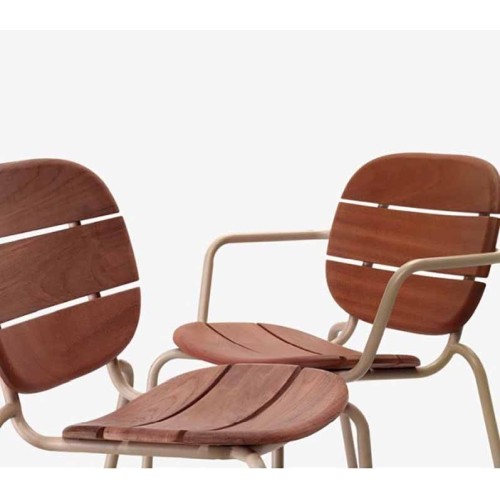 Si-Si wood Scab Design Chair with armrests