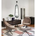 Cut Potocco swivel lounge Armchair