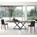Alfa Bontempi chair in wood with cushion