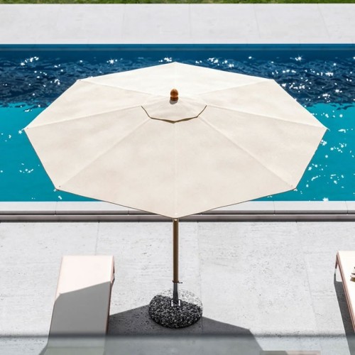 Dolomiti Beach umbrella Ombrellificio Veneto wood