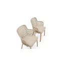 Emma Varaschin Garden chair  wooden legs fabric seat