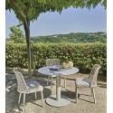 Emma Varaschin garden chair aluminum legs fabric seat