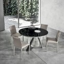 Millennium Bontempi table round in crystal-glass