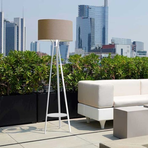 Allure Slide ground lamp with waterproof fabric shade