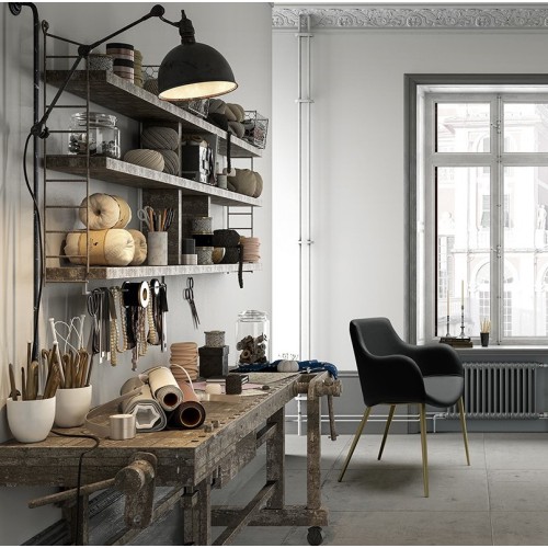 Duke Zamagna upholstered chair with armrests