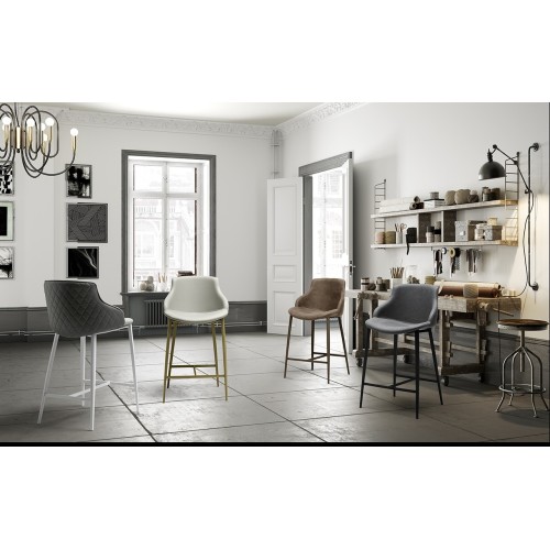 Duke Zamagna upholstered stool