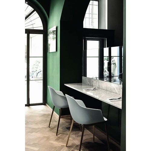 Mood Bontempi chair in steel with armrests