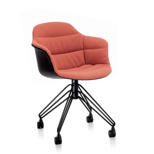 Mood Bontempi chair swivel in steel with armrests