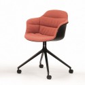 Mood Bontempi chair swivel in aluminum with armrests