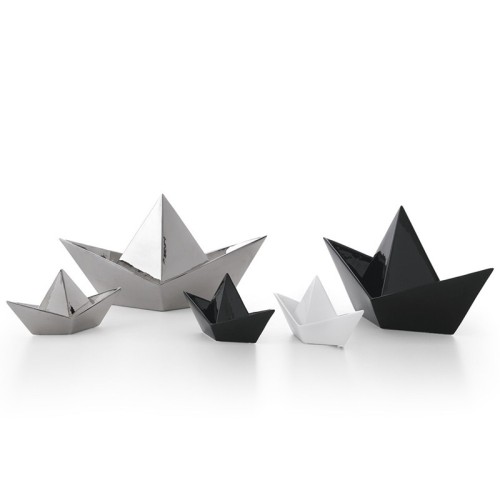 Decorative ceramic boat by Adriani e Rossi