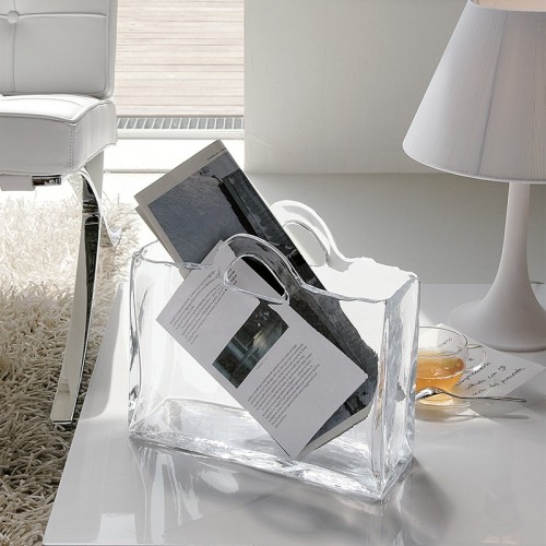 Glass Bag Vase in glass by Adriani e Rossi