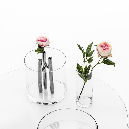 Round Glass Vase Set by Adriani e Rossi