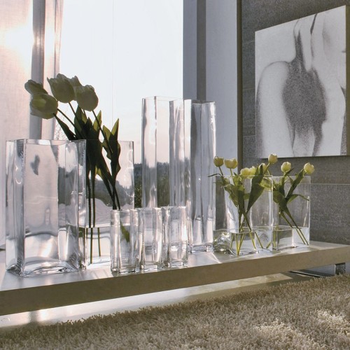 Square Glass Vase Set by Adriani e Rossi