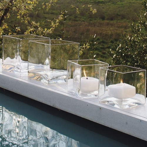 Square Glass Vase Set by Adriani e Rossi