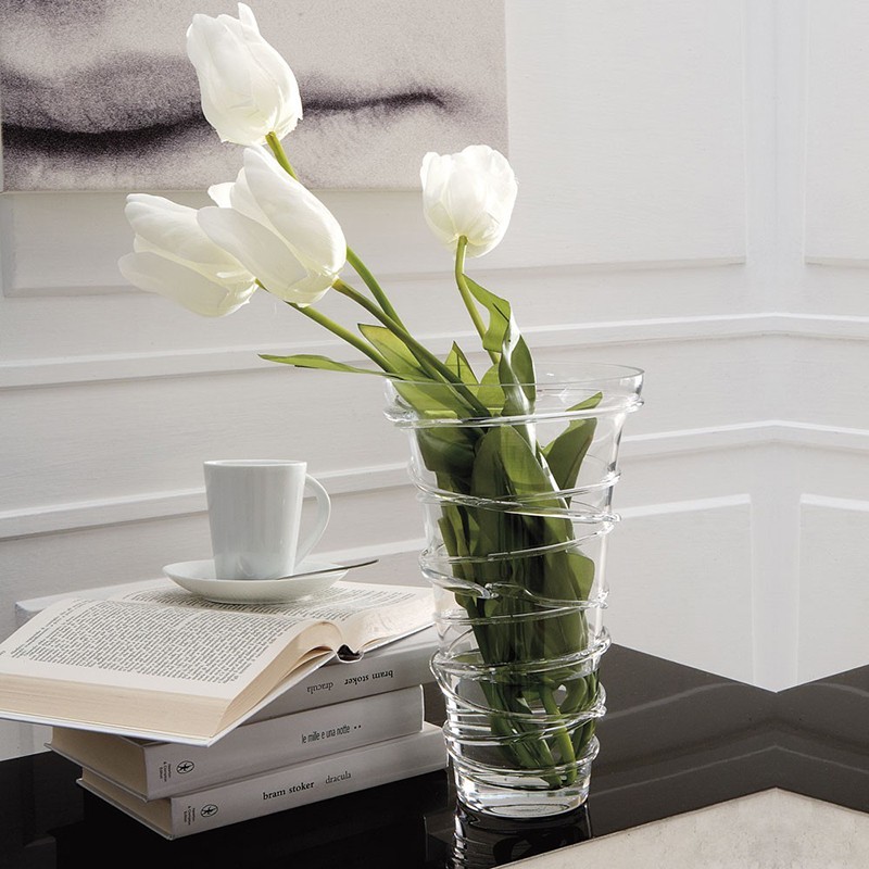 Millerighe Glass Vase by Adriani e Rossi